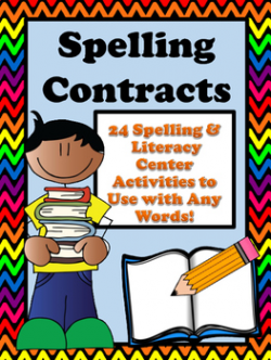 Spelling Contracts- Spelling & Literacy Center Activities