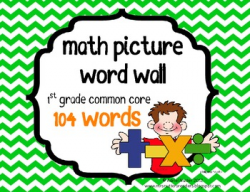 Math First Grade Common Core Vocabulary Cards - Word Wall ...