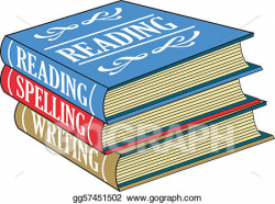 Vector Art - Books of reading, spelling, writing. EPS ...