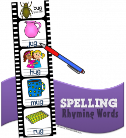 Kindergarten Worksheets and Games: FREE Rhyming Word Families Strips