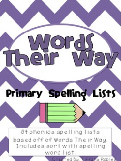 Spelling Lists: Words Their Way