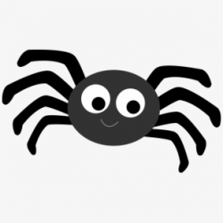 Spider Clipart Black And White - Cartoon Incy Wincy Spider ...