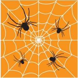 Spider clipart image creepy black widow spiders crawling on ...