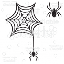 Creepy Spiderweb Spider FREE SVG Cutting File & Clipart