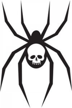 Black Widow Spider Clipart Image: Creepy Black Widow Spider ...