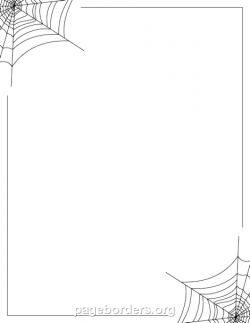 Spider Web Border: Clip Art, Page Border, and Vector Graphics