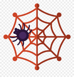 Cartoon Spiderweb Clipart - Cartoon Spider With Web - Png ...