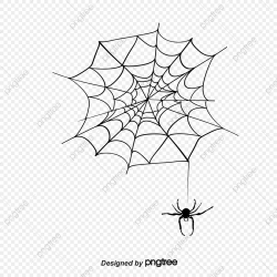 Cartoon Silhouette Spider Web Material Spider, Cartoon ...