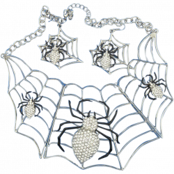 Spider Web Necklace - clipart