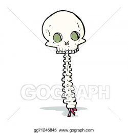 Vector Illustration - Spooky cartoon sull and spine. EPS ...