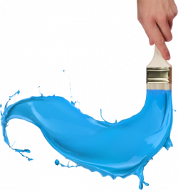 Blue Painting Brush Splash (PSD) | Official PSDs