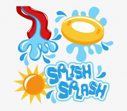 Splash Clipart Pool Slide - Splish Splash Fun Transparent ...
