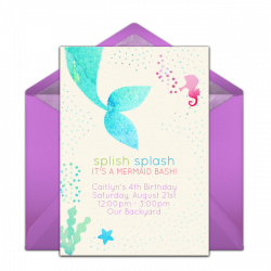 Free Mermaid Splish Splash Invitations | Pinterest | Mermaid parties ...