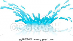 Vector Stock - Water splash pool with drops and reflection ...
