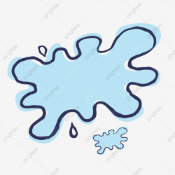 Cartoon Water Stain Pattern Blue Water Droplets, Blue Water ...