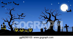 Vector Stock - Spooky halloween background. Stock Clip Art ...