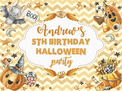 Amazon.com: Spooky Happy Halloween Birthday Banner Kids Get ...