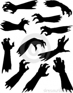 Scary Zombie Hands Silhouettes Set. Royalty Free Stock Image ...