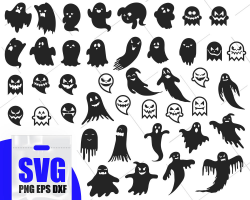 Ghost SVG, Halloween svg, Spooky cute svg, Halloween svg ...