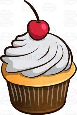 A Sweet Cupcake With Cherry On Top – Clipart by Vector Toons ...