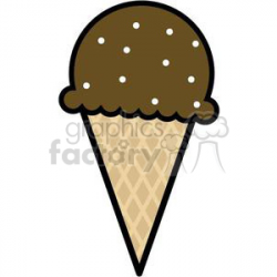 chocolate ice cream with sprinkles clipart. Royalty-free clipart # 381645