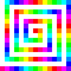 Clipart - 120 square spiral 12 color