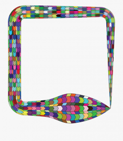 Free Clipart Of A Colorful Snake Forming A Square Frame ...