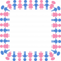Clipart - Male And Female Symbols Holding Hands Square Large