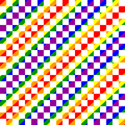 Clipart - Square pattern with rainbow gradient