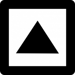 Up Arrow Of Triangular Shape Inside A Square Outline Svg Png Icon ...