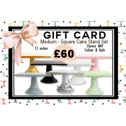 Gift Card Medium Square Cake Stand Set - perfect gift!