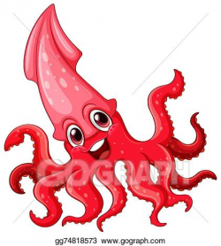 Vector Art - Squid. Clipart Drawing gg74818573 - GoGraph