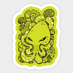 Octopus Squid Kraken Cthulhu Sea Creature - Lime Green Punch