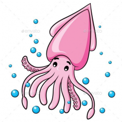 Squid Cartoon | Cookies in 2019 | Squid drawing, Sea animals ...