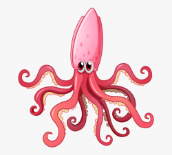 Octopus Clipart Sea Creature - Squid Clipart Transparent ...