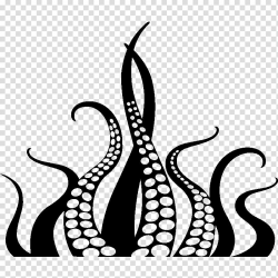 Octopus Squid Tentacle Drawing , manga design transparent ...