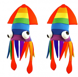 Tigerdoe Squid Hat - 2 Pack - Rainbow Squid Hat - Sea Animal Hat – Rainbow  Costume Accessories - Crazy Hats