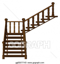 Vector Art - A staircase. Clipart Drawing gg63577143 - GoGraph