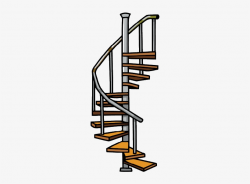 Curved Stairs Png - Spiral Staircase Clipart - 308x572 PNG ...