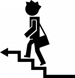 Student Going Up On Arrow Stairs Svg Png Icon Free Download (#72319 ...