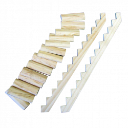 1/2 Inch Scale Log Interior Dollhouse Stair Kit – Real Good Toys