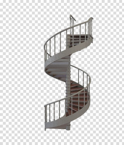 Gray spiral staircase, Stairs Cinema 4D Steel, Iron Rotary ...