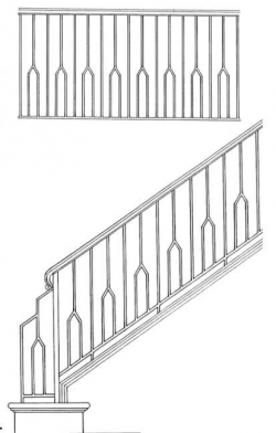 Stair Railing Designs ISR603 | Clip Art | Railing design ...