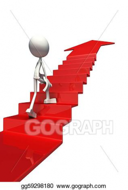 Stock Illustration - 3d staircase to success. Clipart ...