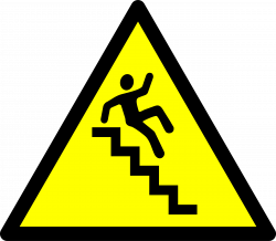 Clipart - Caution - Stairs!