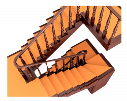 Wood Stairs Stair riser Turning Beam - Turning, revolving wood steps ...