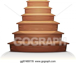 EPS Illustration - Wood stairs. Vector Clipart gg97469778 ...