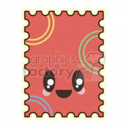 Postage Stamp cartoon character illustration clipart. Royalty-free clipart  # 394137