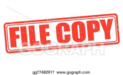 Vector Stock - File copy stamp. Clipart Illustration ...