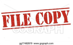 Vector Stock - File copy stamp. Clipart Illustration ...
